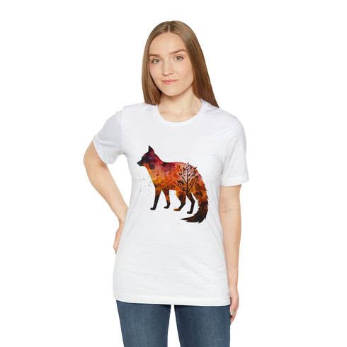 Autumn Fox Silhouette - Short Sleeve Tee